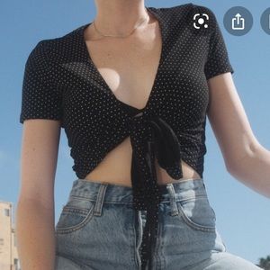 Tradeable Brandy Rae Tie Crop Top